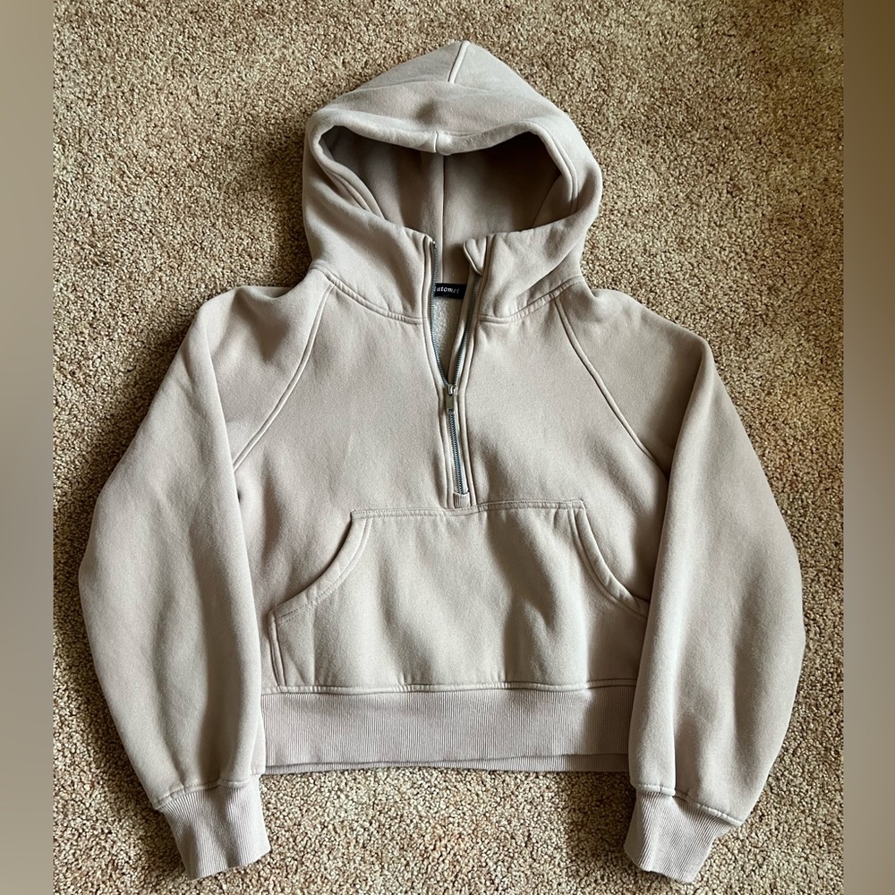 Cream scuba hoodie